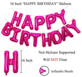 PartyCorp Purple Happy Birthday Alphabet/Letter Foil Balloon Banner Decoration for All Ages, Birthday Party Supplies
